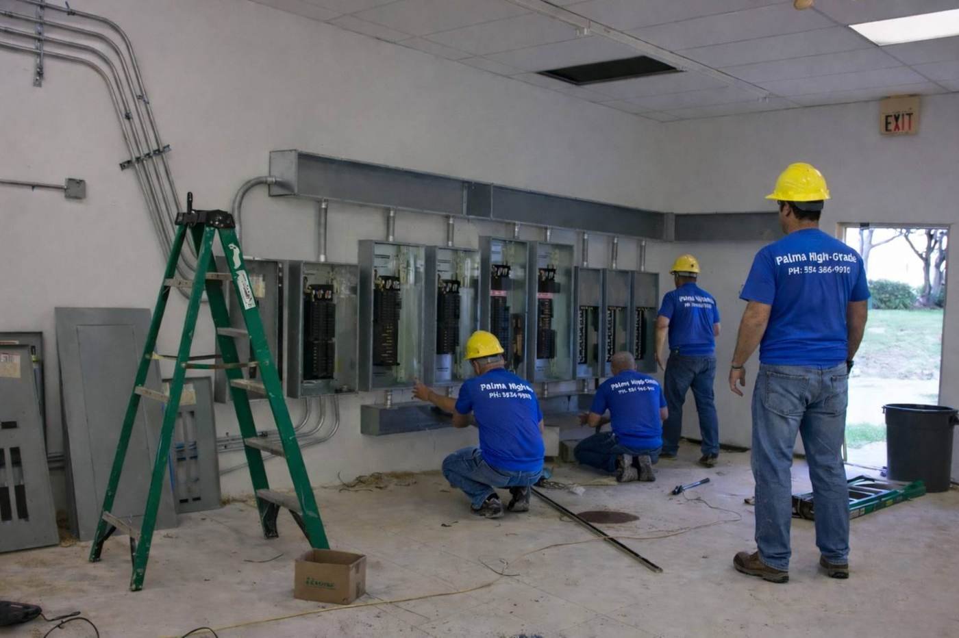 Electrical team at project site