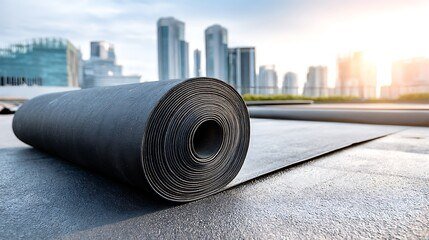 Commercial flat roof membrane material